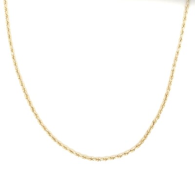 Rope Link Chain in 14k Yellow Gold — 24”