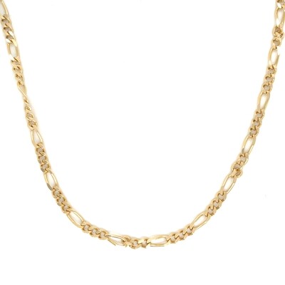 Figaro Link Chain in 14k Yellow Gold — 18”