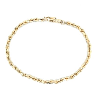 Rope Bracelet in 14k Yellow Gold — 7.5”