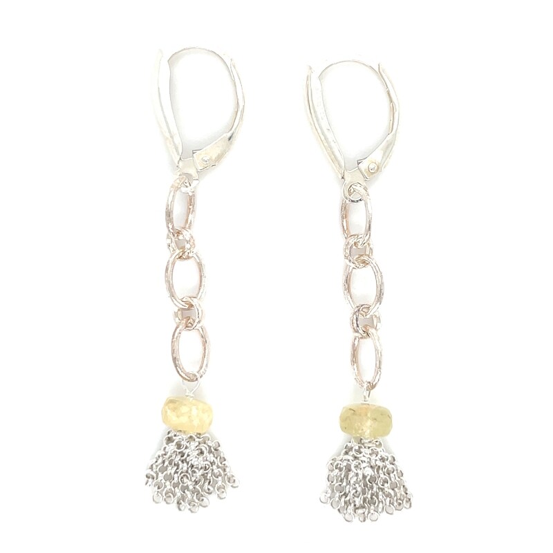 Yellow Sapphire Earrings on Silver