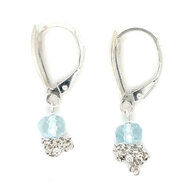 Aquamarine Earrings on Silver