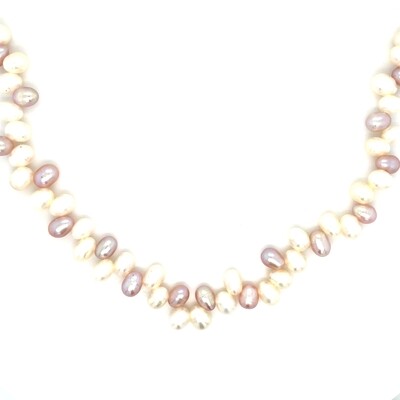 Freshwater Pearl Two-Tone Endless Necklace — 38”