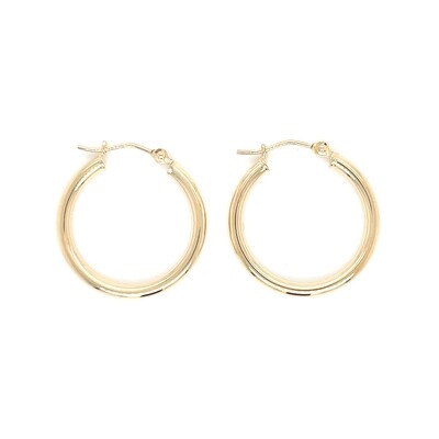 14k Yellow Gold Hoop Earrings - 20MM