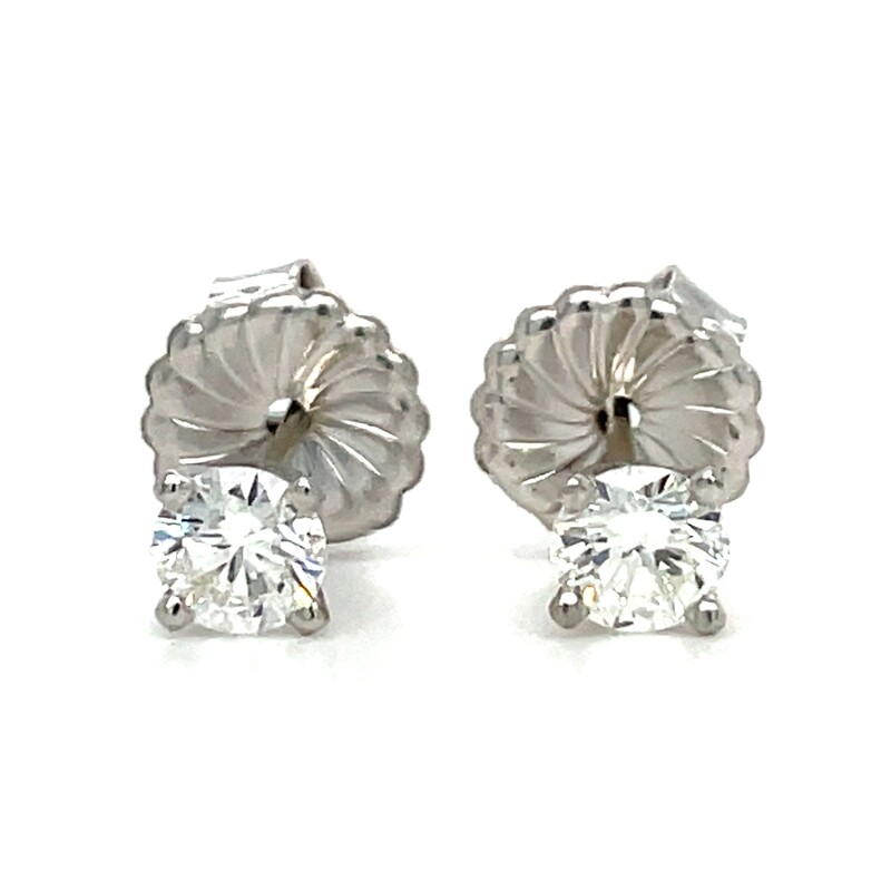 Diamond Studs in 14k White Gold — 0.70ctw