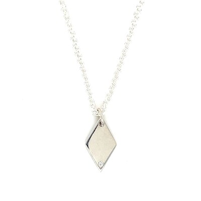 Diamond Rhombus Necklace in Silver