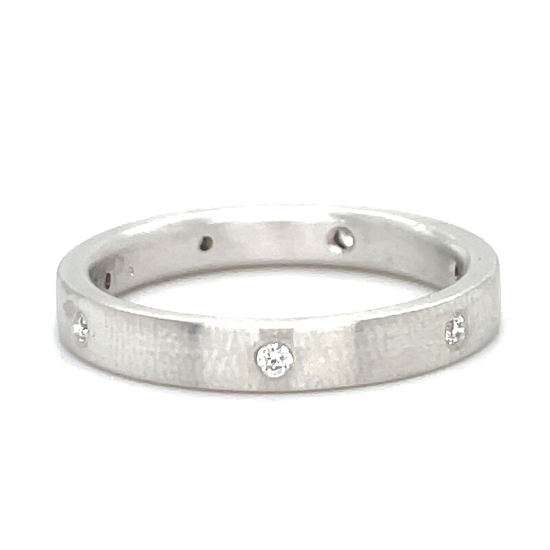 Handmade Stacking Ring in 14k White Gold
