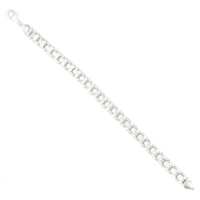 Fancy Link Bracelet in Silver — 7.5”