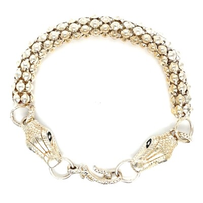 Snake Bracelet in Silver — 8”