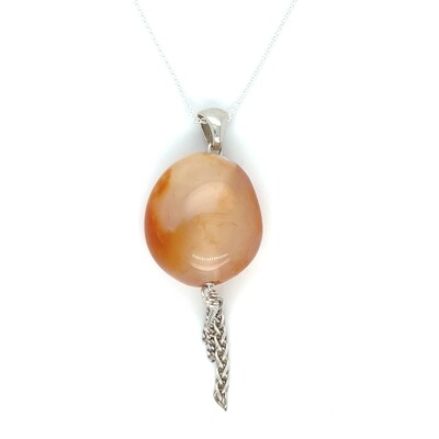 Carnelian Necklace in Silver