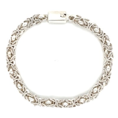 Byzantine Link Bracelet in Silver — 7.5”