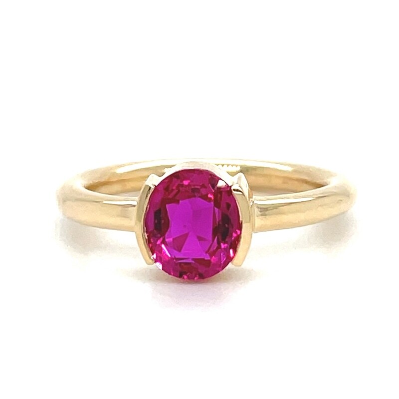 Burma Ruby Ring in 14k Yellow Gold