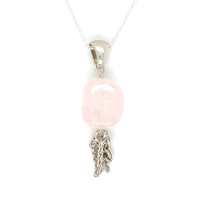 Morganite Necklace in Silver