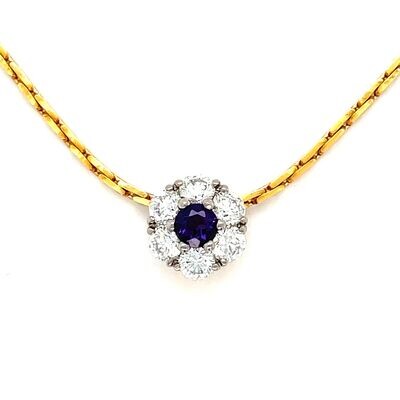 Jabel Amethyst Necklace in 18k Yellow Gold — 18”