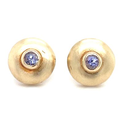 Tanzanite Earrings in 14k Yellow Gold