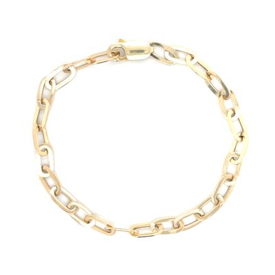 Ezio Link Bracelet in 14k Yellow Gold