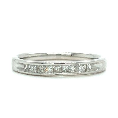 Step-Cut Diamond Wedding Band in 14k White Gold — 0.33ctw