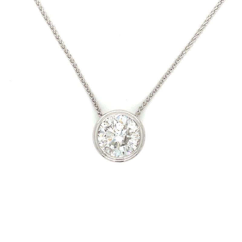 Diamond Petite Necklace in 14k White Gold— 2.06CT