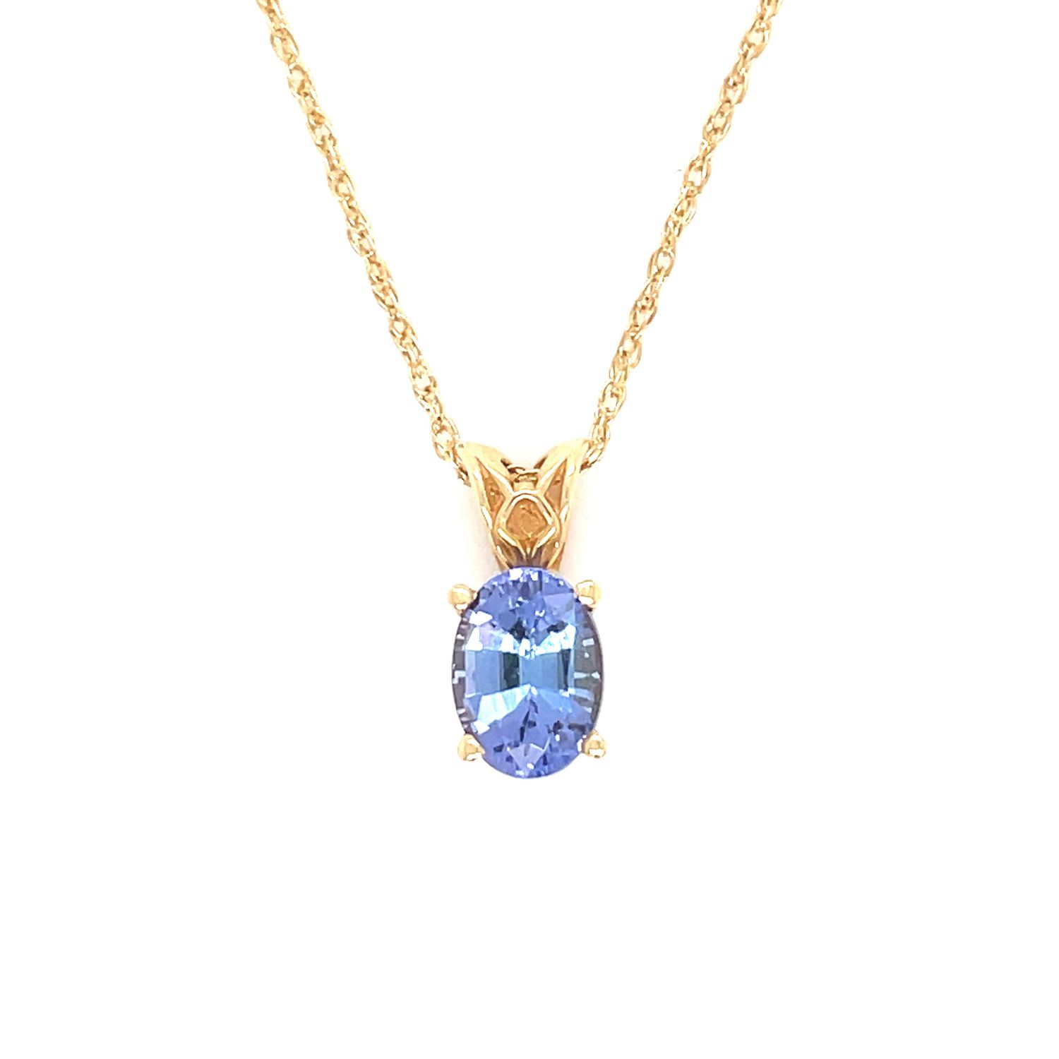 Tanzanite Necklace in 14k Yellow Gold