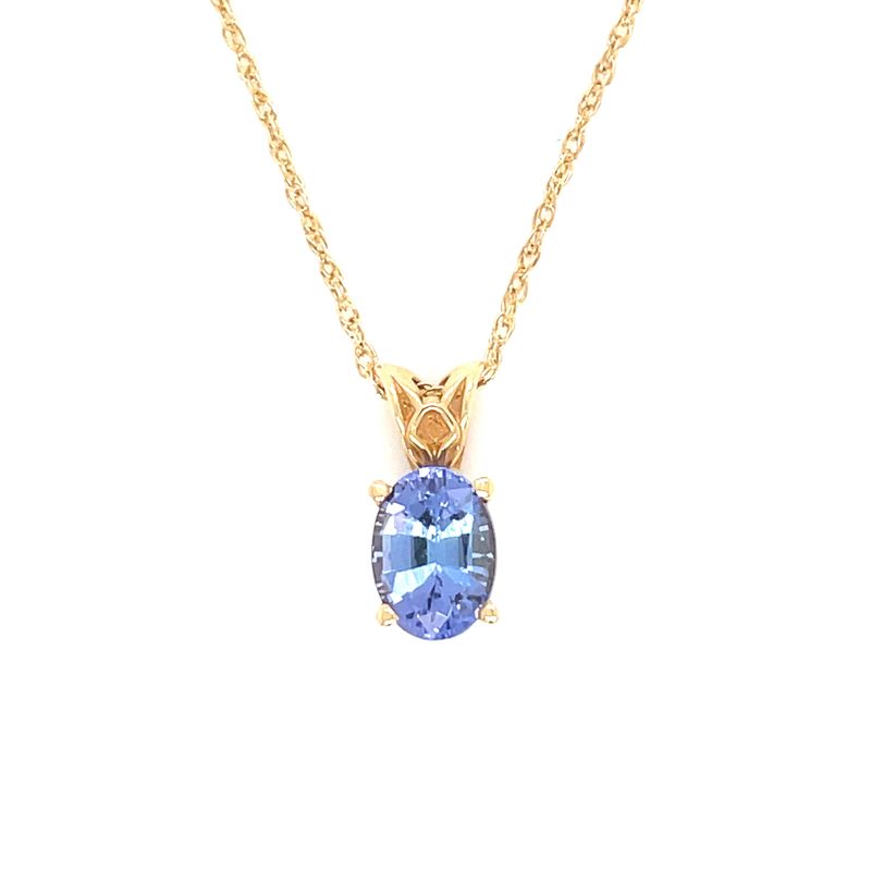 Tanzanite Necklace in 14k Yellow Gold