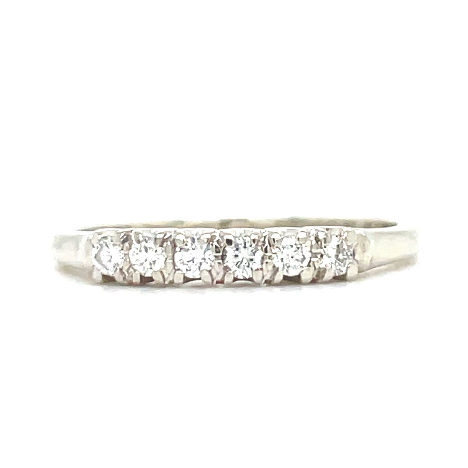 Diamond Six-Stone Band in 14k White Gold
