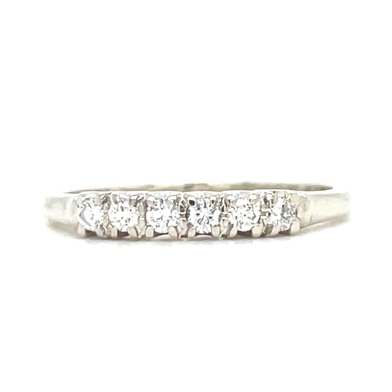 Diamond Six-Stone Band in 14k White Gold