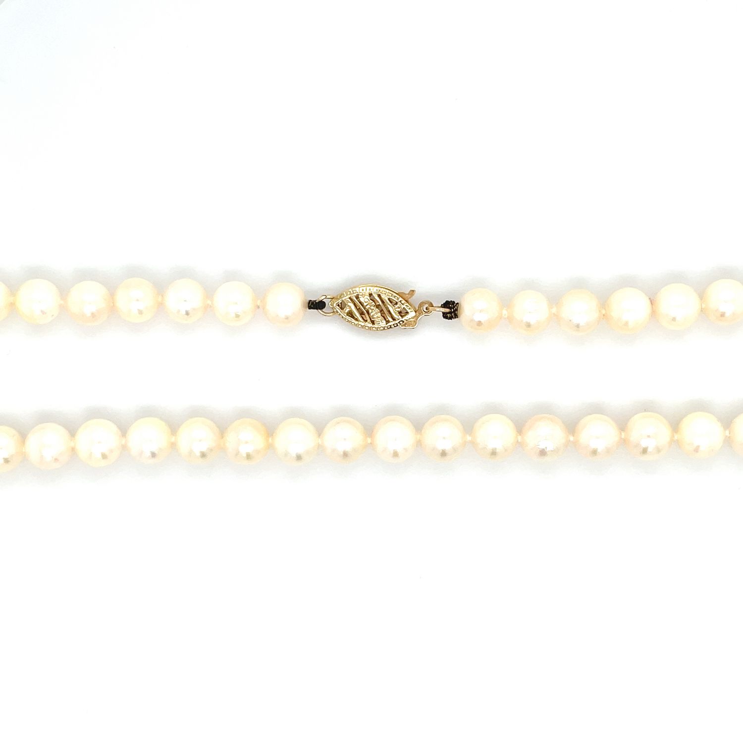 Pearl Necklace on 14k Yellow Gold — 23”
