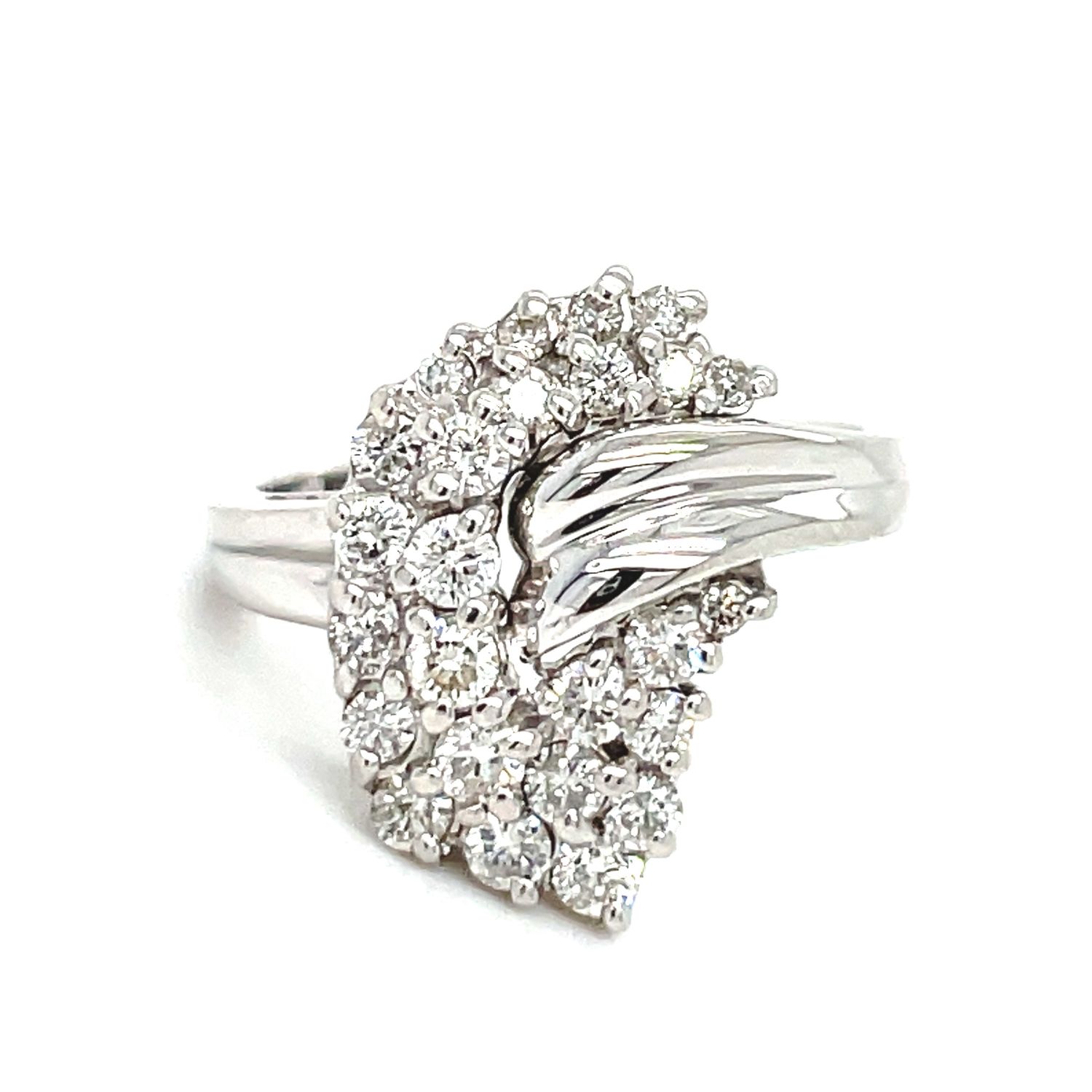 Diamond Cluster Ring in 14k White Gold