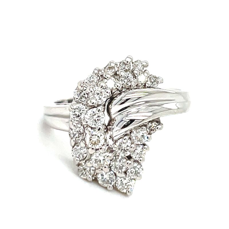 Diamond Cluster Ring in 14k White Gold