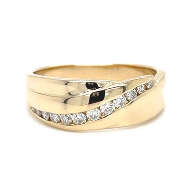Diamond Band in 14k Yellow Gold