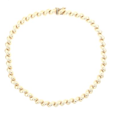 San Marco Macaroni Link in 14k Yellow Gold —16”