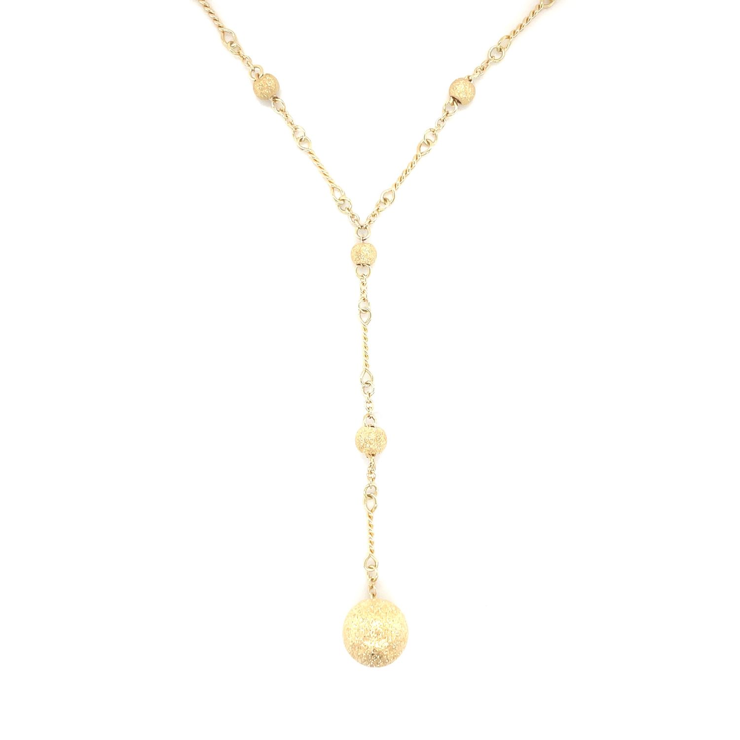 Sparkly Necklace in 14k Yellow Gold — 17”