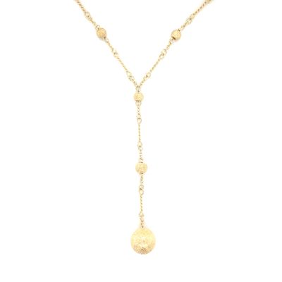 Sparkly Necklace in 14k Yellow Gold — 17”