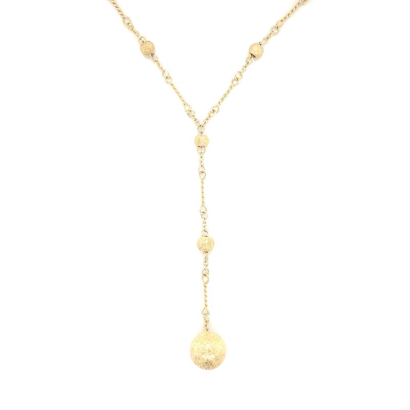 Sparkly Necklace in 14k Yellow Gold — 17”