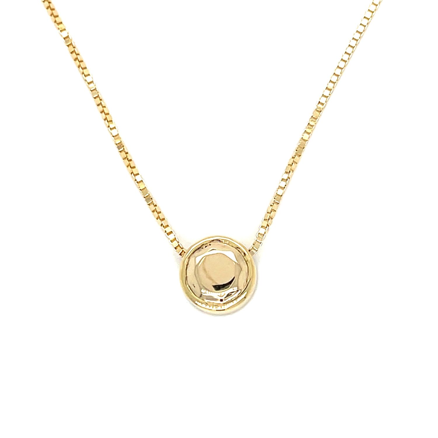 Diamond-Shaped Necklace in 18k & 14k Yellow Gold