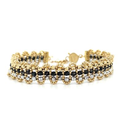 D’orica Tri-Colored Bracelet in 18k Yellow Gold