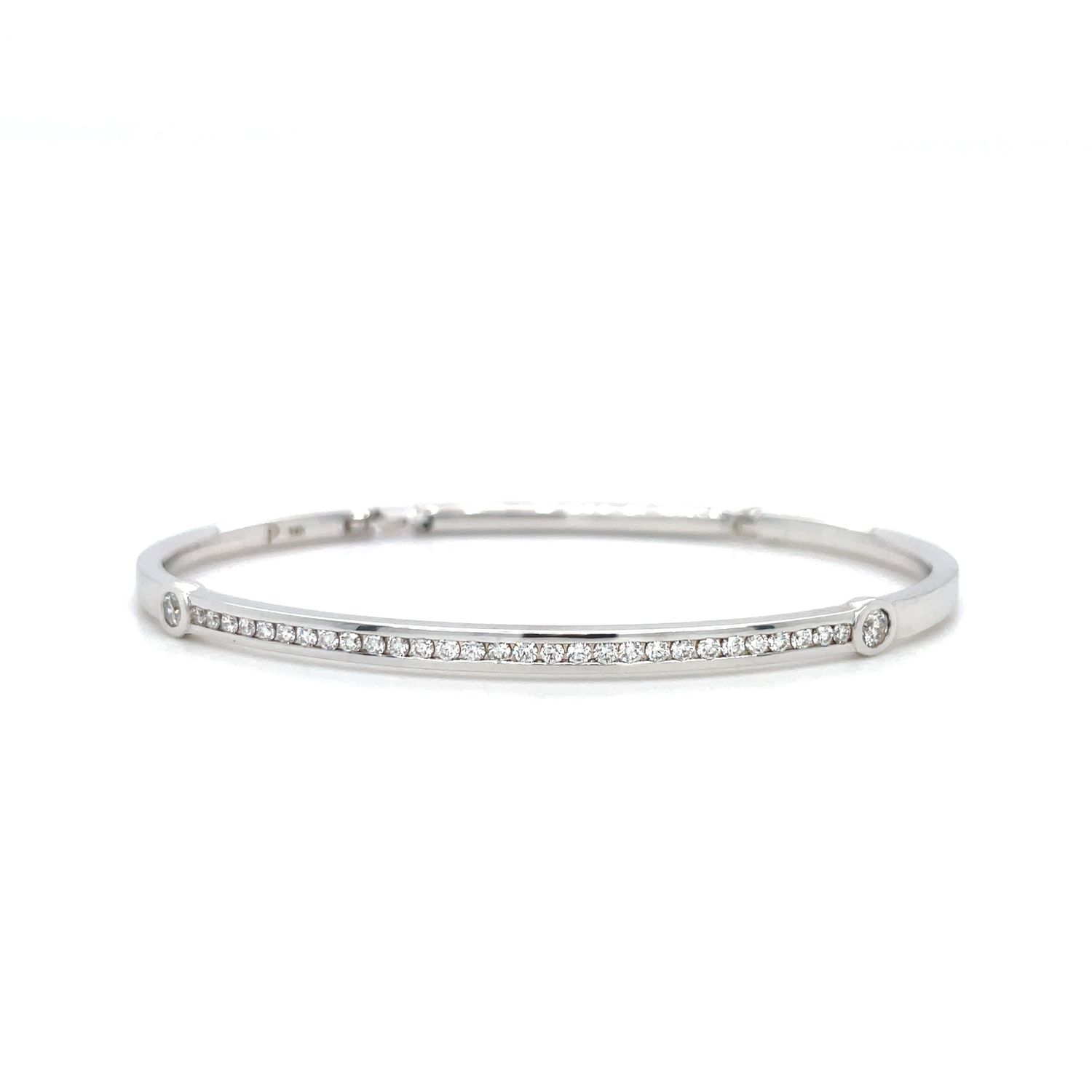 Diamond Cuff Bracelet in 14k White Gold