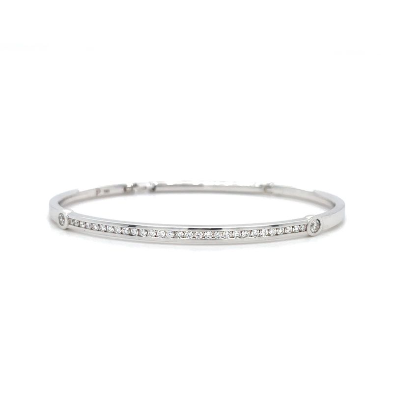 Diamond Cuff Bracelet in 14k White Gold