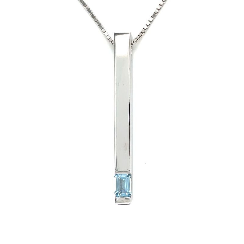 Aquamarine Sleek in 14k White Gold