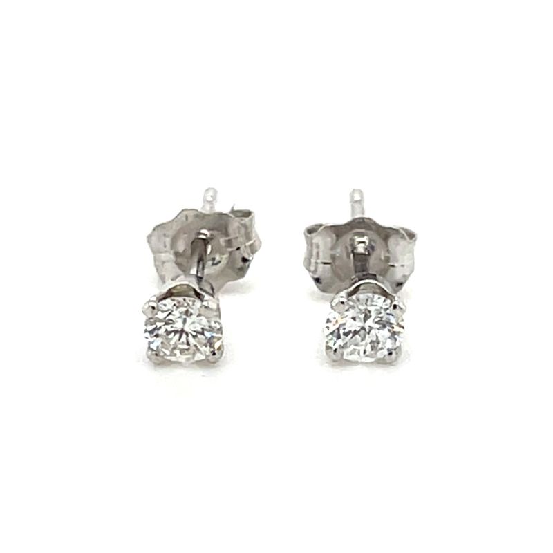 Diamond Studs in 14k White Gold — 0.31ctw