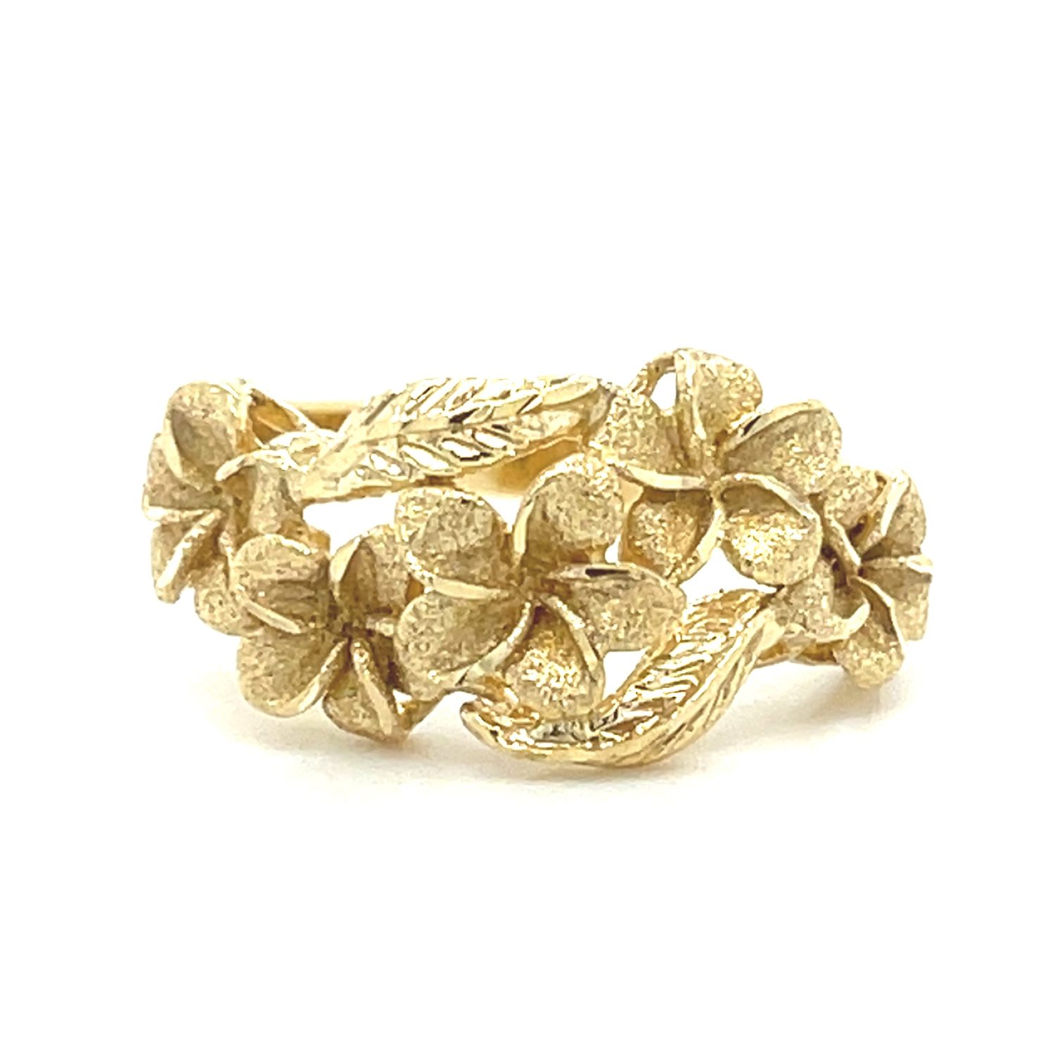 Floral Ring in 14k Yellow Gold