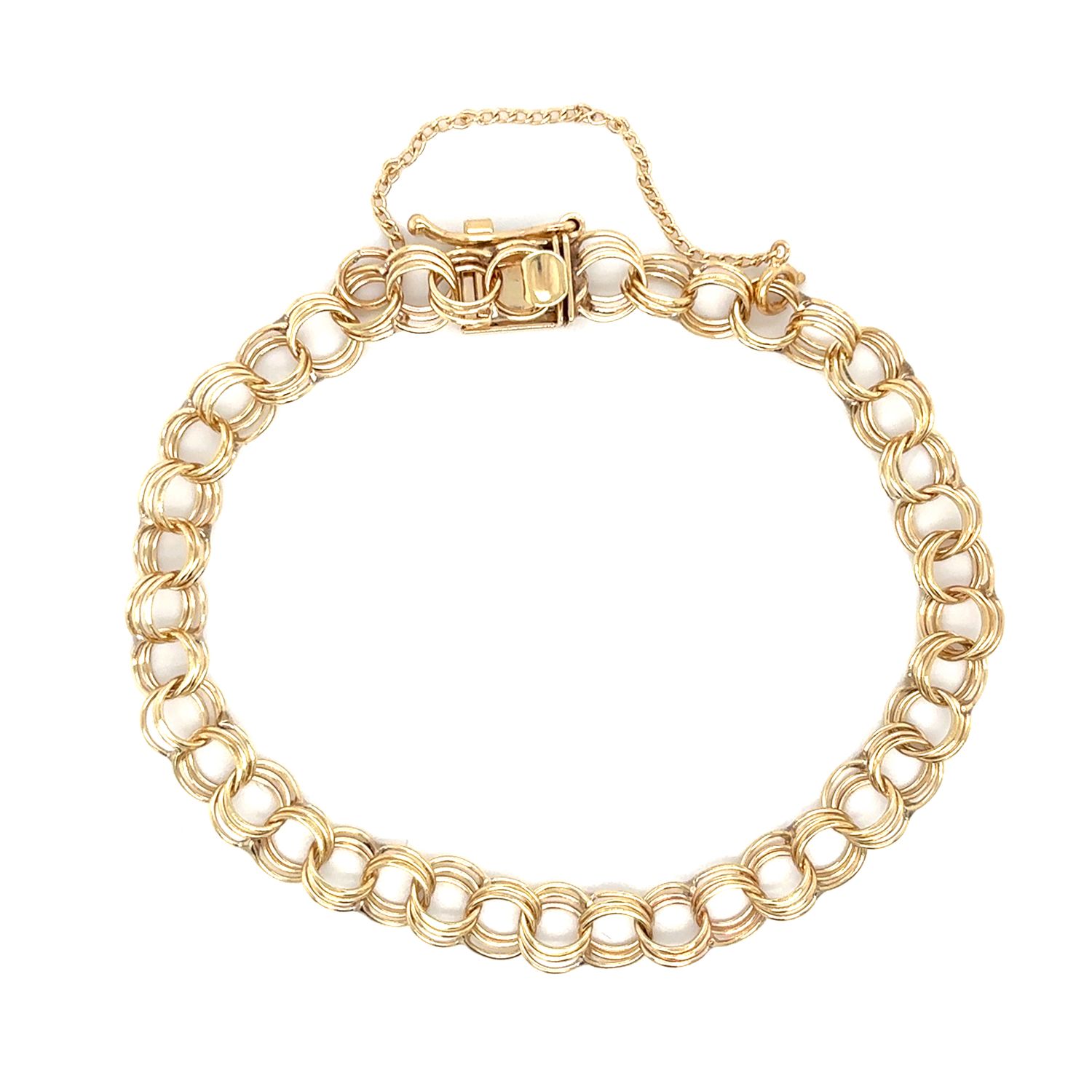 Charm Bracelet in 14k Yellow Gold — 7.5”
