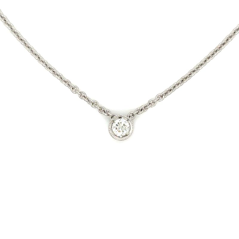 Diamond Petite Necklace in 14k White Gold — 0.15CTW
