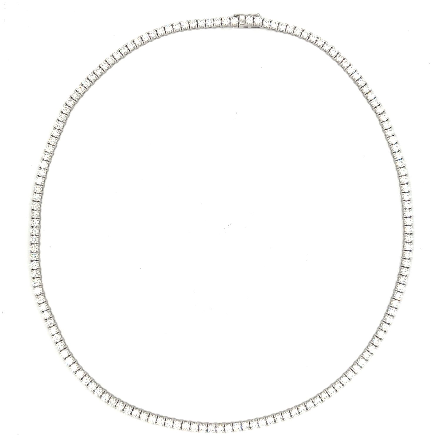 Isabella Diamond Necklace in 14k White Gold — 3MM