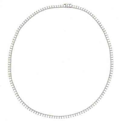 Isabella Diamond Necklace in 14k White Gold — 3MM