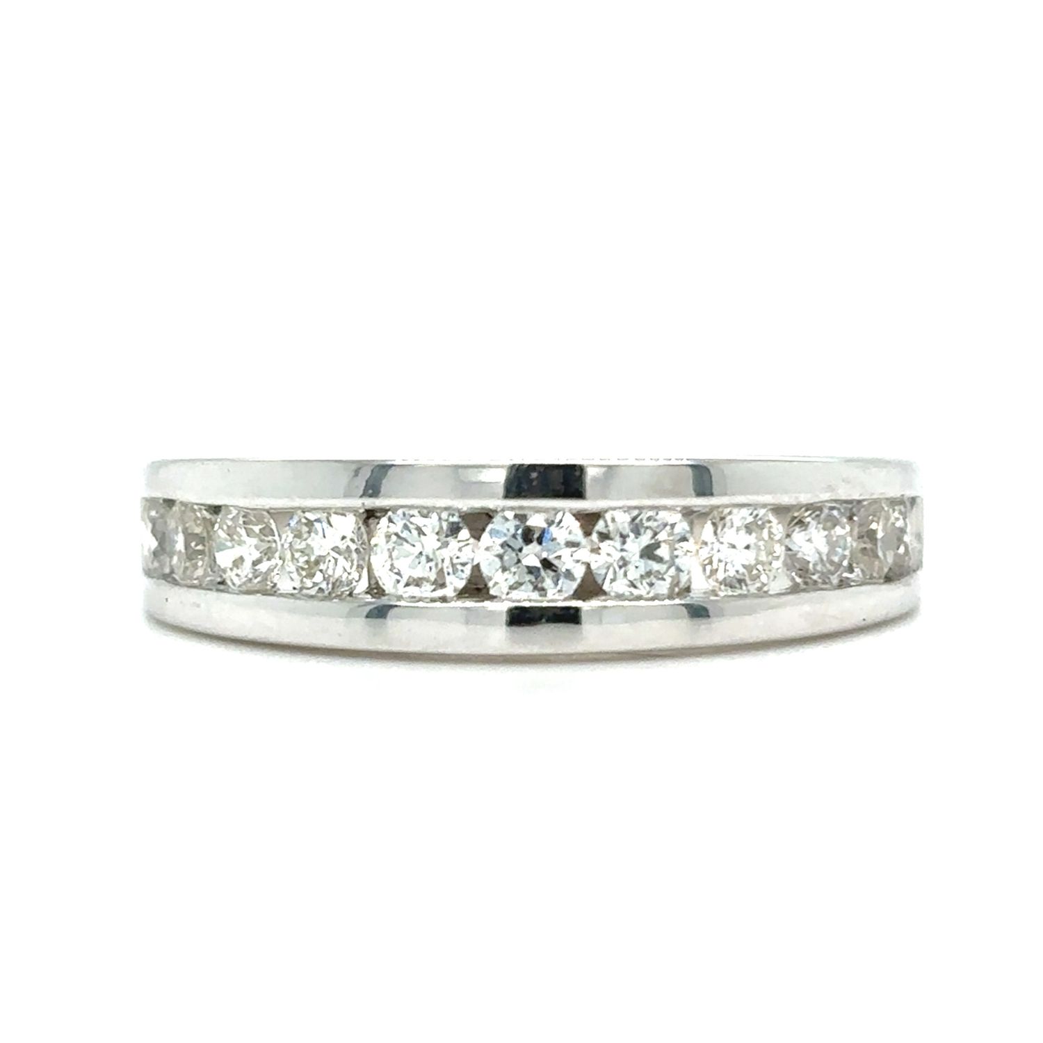 Diamond Channel-Set Band in 14k White Gold — 0.51CTW