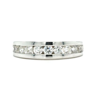 Diamond Channel-Set Band in 14k White Gold — 0.51CTW Diamond Channel-Set Band in 14k White Gold — 0.51CTW