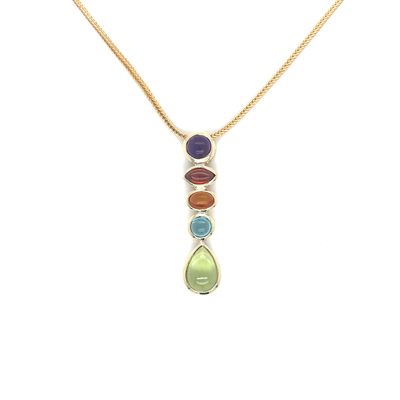 Gemstone Necklace in 10k & 14k Yellow Gold