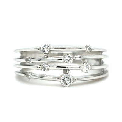 Diamond Freeform Ring in 10k White Gold — 0.22CTW Diamond Freeform Ring in 10k White Gold — 0.22CTW