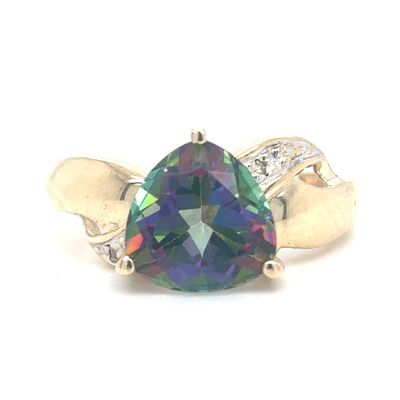 Mystic Topaz Ring in 10k Yellow Gold