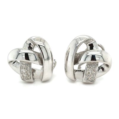 Diamond Heart Earrings in 14k White Gold Diamond Heart Earrings in 14k White Gold